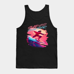 Super Surfer, Hello Summer Funny Surfer Riding Surf Surfing Lover Gifts Tank Top